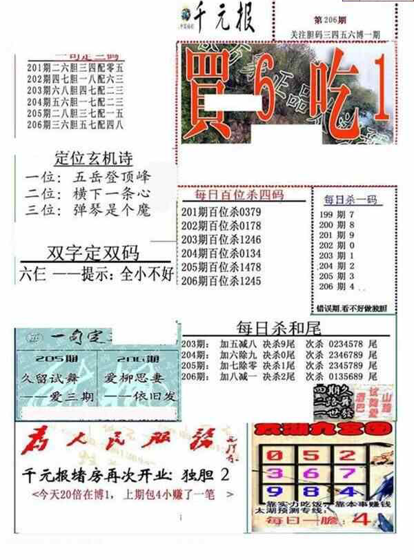 24206期: 福彩3D全套图版参考