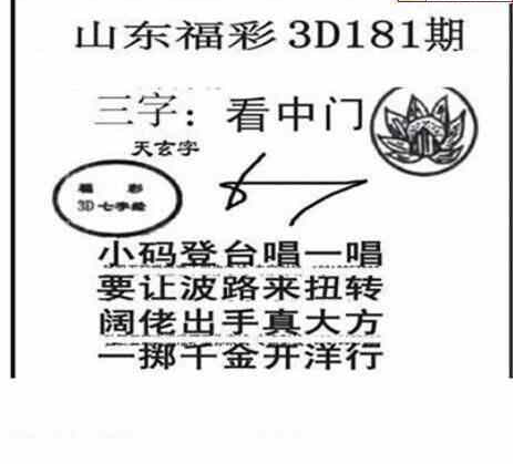 24181期: 三毛3D精品图谜