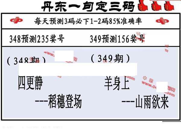 24349期: 福彩3D丹东全图分析