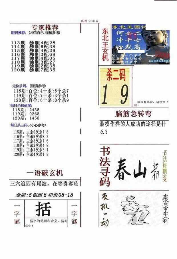 24120期: 福彩3D全套图版参考