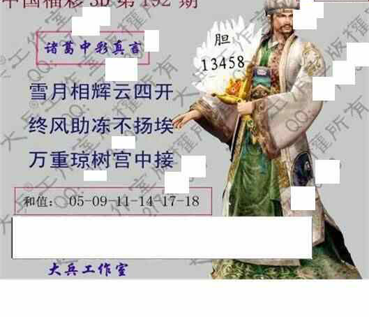 24192期: 大兵福彩3D黄金报图版