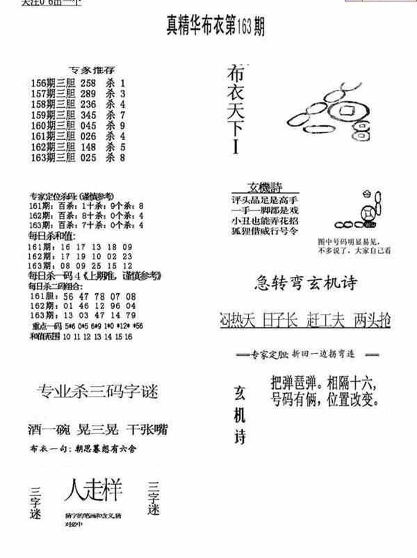 24163期: 福彩3D全套图版参考