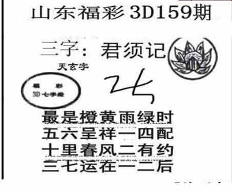 24159期: 三毛3D精品图谜