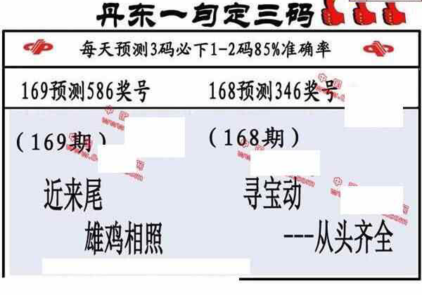 24169期: 福彩3D丹东全图分析