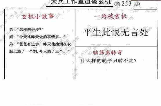 24253期: 大兵福彩3D黄金报图版