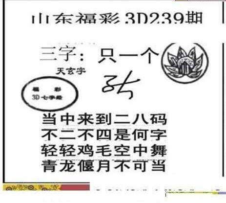 24239期: 三毛3D精品图谜