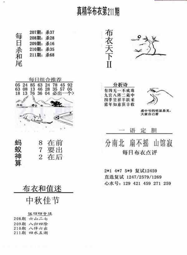 24211期: 福彩3D全套图版参考