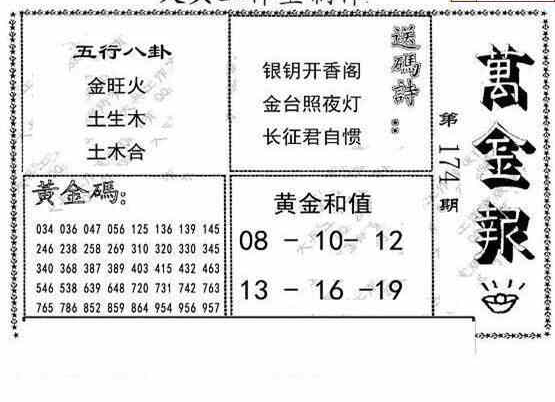 24174期: 大兵福彩3D黄金报图版