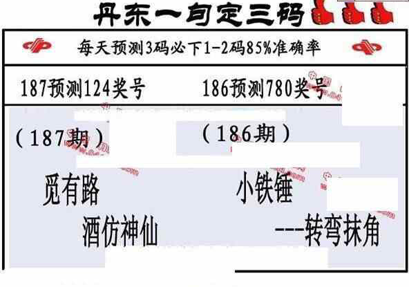 24187期: 福彩3D丹东全图分析