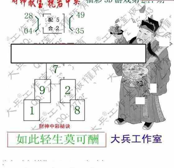 24247期: 大兵福彩3D黄金报图版