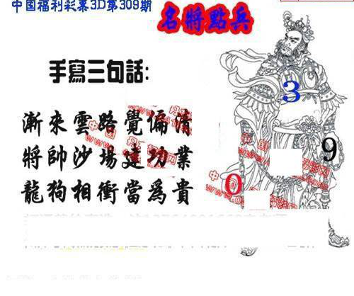 24309期: 福彩3D丹东全图分析