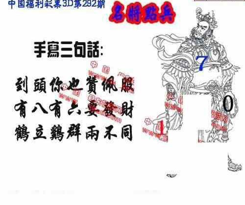 24292期: 福彩3D丹东全图分析