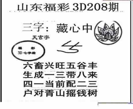 24208期: 三毛3D精品图谜