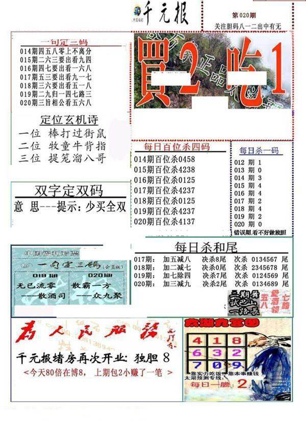 25020期: 福彩3D全套图版参考