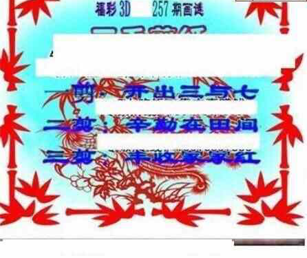 24257期: 三毛3D精品图谜