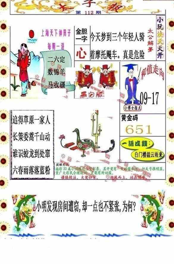 24112期: 福彩3D丹东全图分析