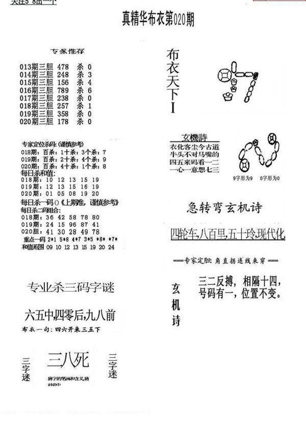 25020期: 福彩3D全套图版参考