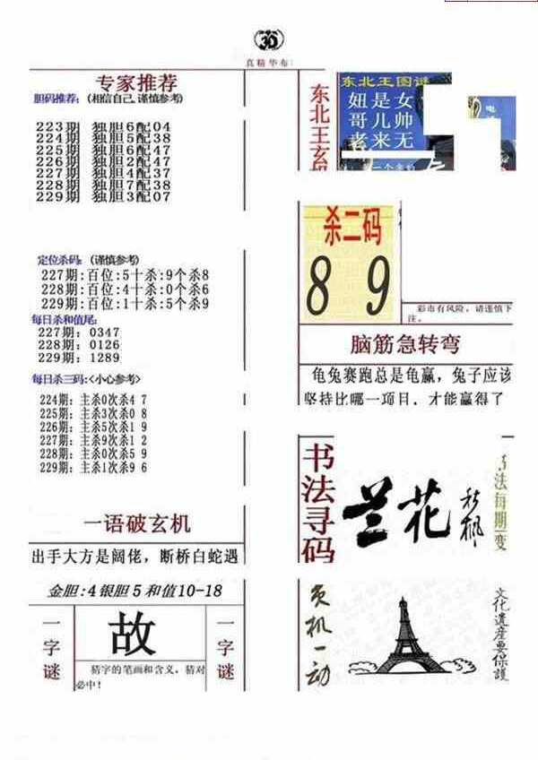 24229期: 福彩3D全套图版参考