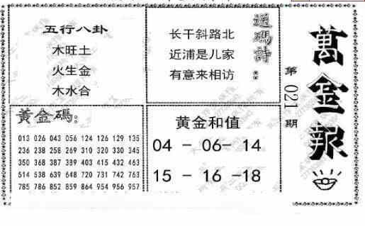 25021期: 大兵福彩3D黄金报图版