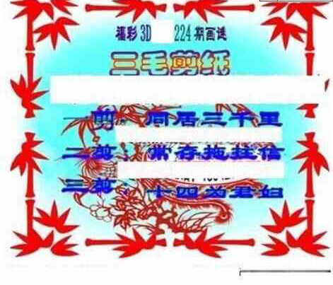 24224期: 三毛3D精品图谜