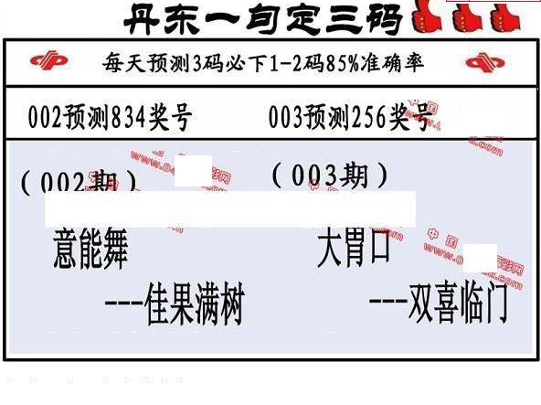 25003期: 福彩3D丹东全图分析