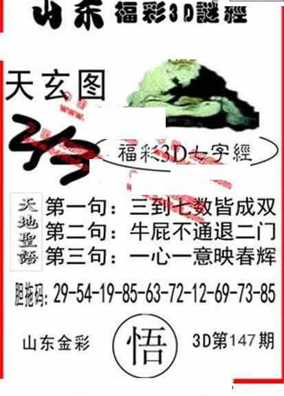 24147期: 福彩3D丹东全图分析