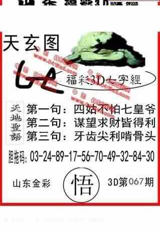 24067期: 福彩3D丹东全图分析