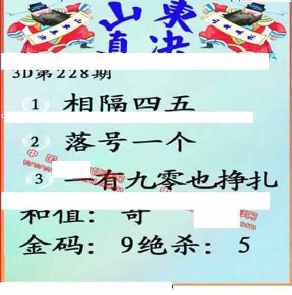 24228期: 福彩3D丹东全图分析