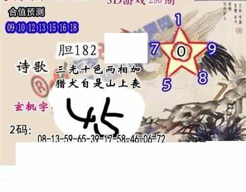 24290期: 白老3D杀码图版