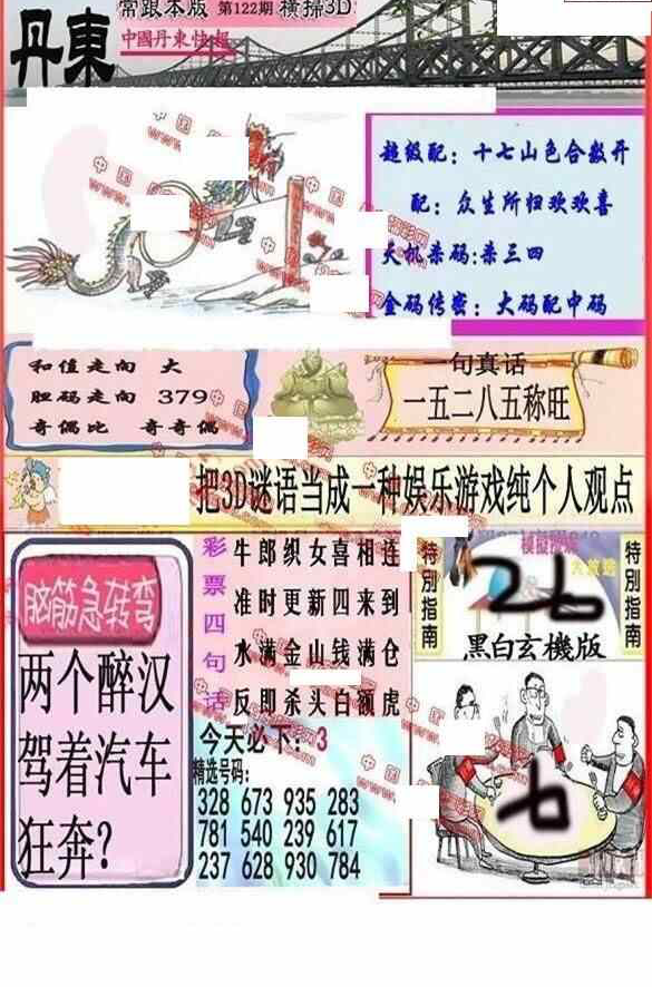 24122期: 福彩3D丹东全图分析