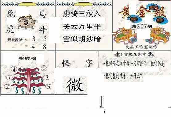 24207期: 大兵福彩3D黄金报图版