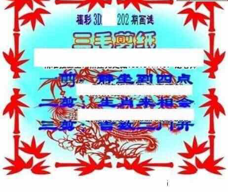 24202期: 三毛3D精品图谜