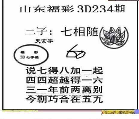 24234期: 三毛3D精品图谜