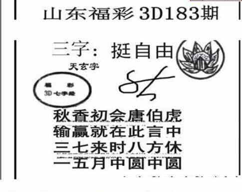 24183期: 三毛3D精品图谜