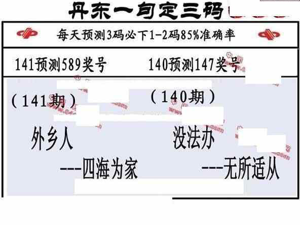 24141期: 福彩3D丹东全图分析