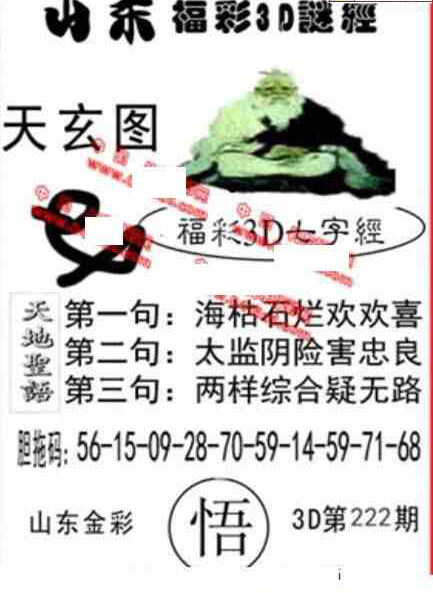 24222期: 福彩3D丹东全图分析