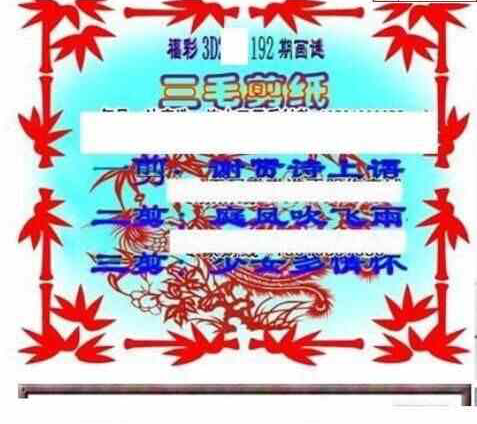 24192期: 三毛3D精品图谜