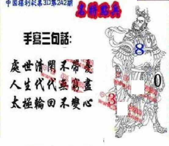 24242期: 福彩3D丹东全图分析