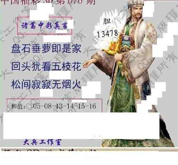 24076期: 大兵福彩3D黄金报图版