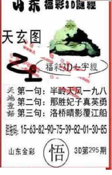 24295期: 福彩3D丹东全图分析