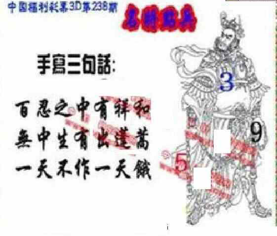 24238期: 福彩3D丹东全图分析