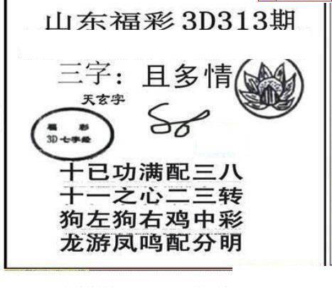 24313期: 三毛3D精品图谜