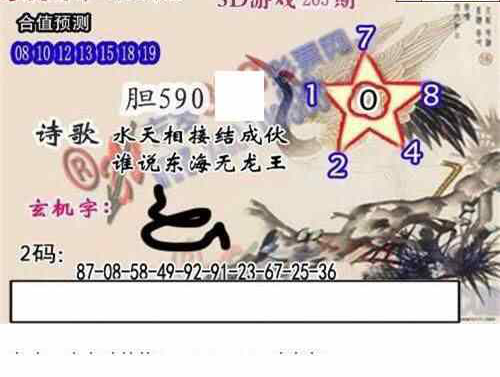 24263期: 白老3D杀码图版