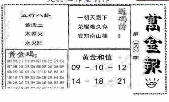 24082期: 大兵福彩3D黄金报图版