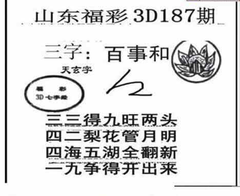 24187期: 三毛3D精品图谜