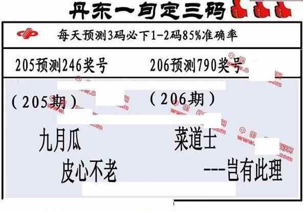 24206期: 福彩3D丹东全图分析