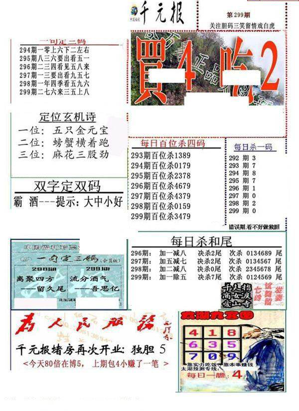 24299期: 福彩3D全套图版参考