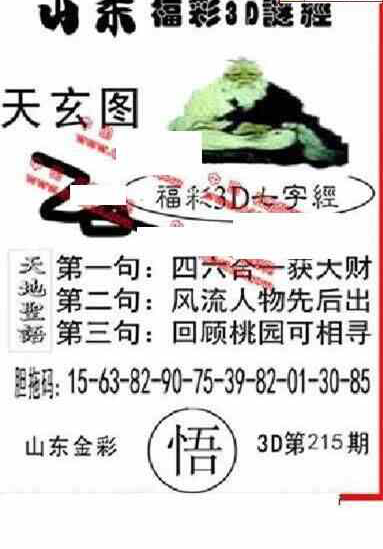 24215期: 福彩3D丹东全图分析