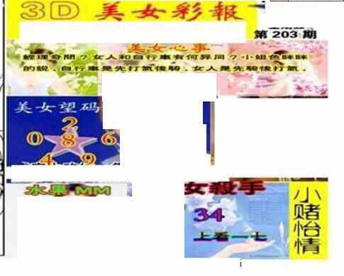 24203期: 三毛3D精品图谜