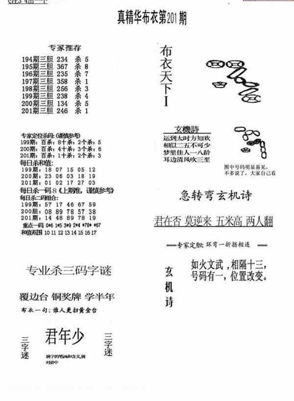 24201期: 福彩3D全套图版参考